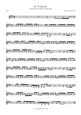 Ayrton Montarroyos Se Tu Quiser score for Harmonica