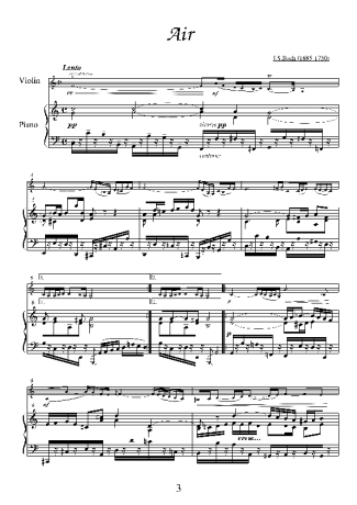 Bach  score for Piano