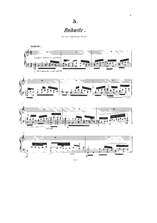 Bach  score for Piano