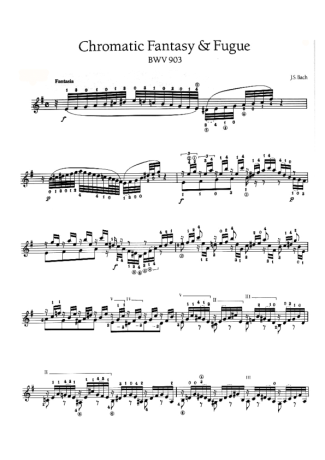 Bach  score for Acoustic Guitar