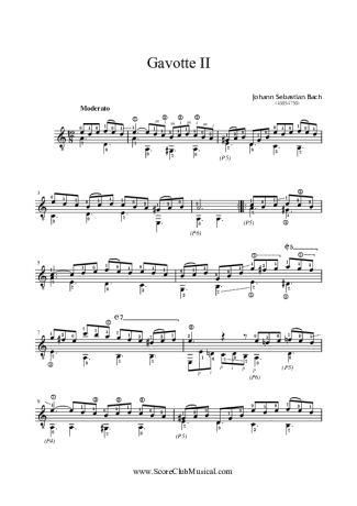 Bach  score for Acoustic Guitar