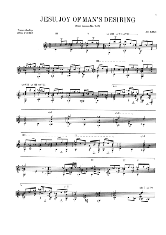 Bach  score for Acoustic Guitar