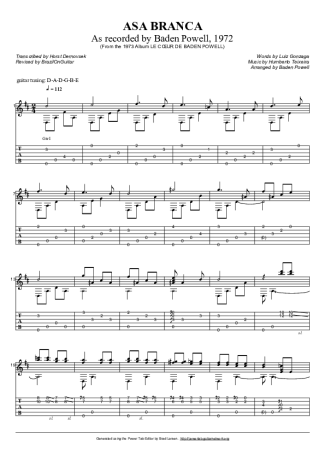 Baden Powell  score for Acoustic Guitar