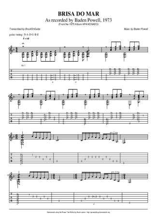 Baden Powell Brisa Do Mar score for Acoustic Guitar