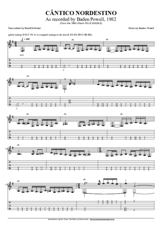 Baden Powell  score for Acoustic Guitar