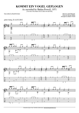 Baden Powell  score for Acoustic Guitar