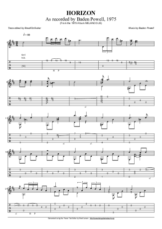 Baden Powell  score for Acoustic Guitar