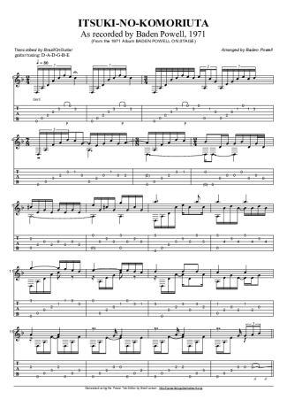 Baden Powell  score for Acoustic Guitar