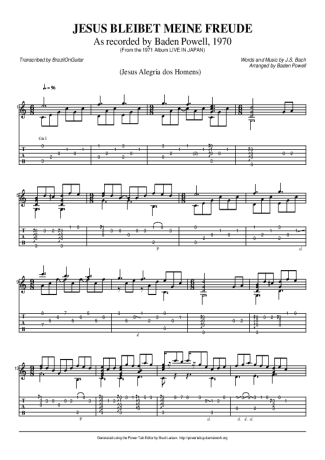 Baden Powell  score for Acoustic Guitar