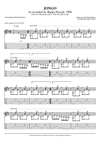 Baden Powell  score for Acoustic Guitar