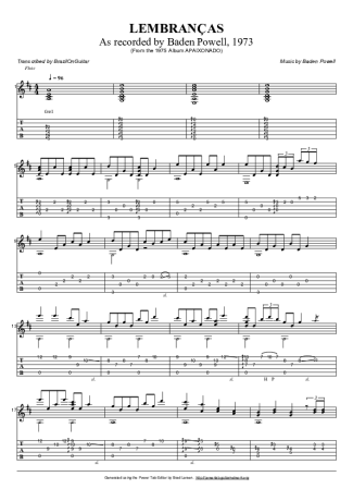 Baden Powell  score for Acoustic Guitar