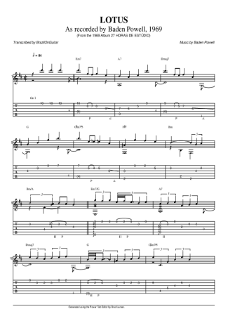 Baden Powell  score for Acoustic Guitar