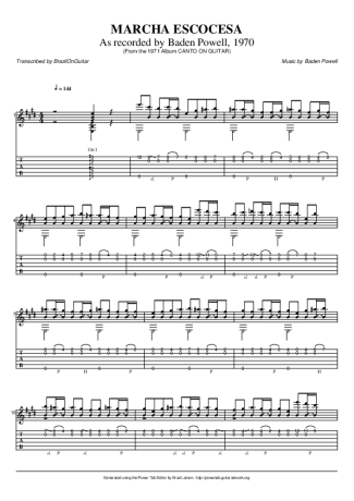 Baden Powell  score for Acoustic Guitar