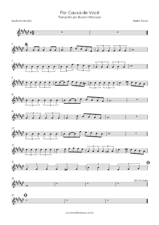 Baden Powell  score for Alto Saxophone