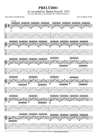 Baden Powell  score for Acoustic Guitar