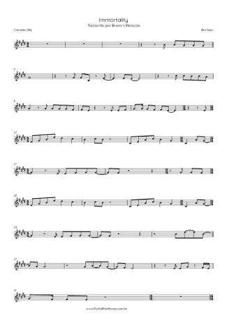 Bee Gees  score for Clarinet (Bb)