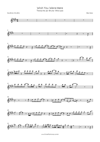 Bee Gees  score for Alto Saxophone
