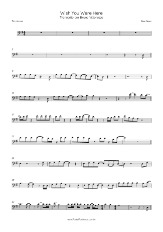 Bee Gees  score for Trombone