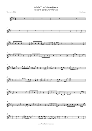 Bee Gees Wish You Were Here score for Trumpet