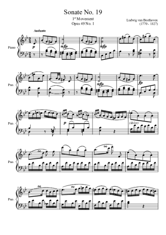 Beethoven  score for Piano