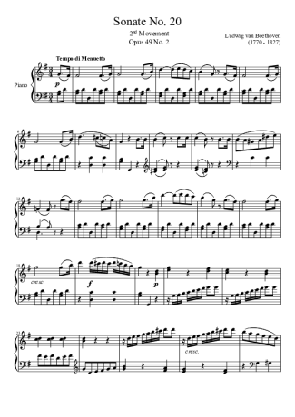 Beethoven  score for Piano