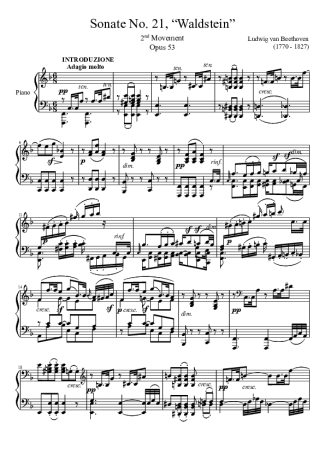 Beethoven  score for Piano