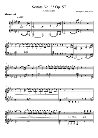 Beethoven  score for Piano