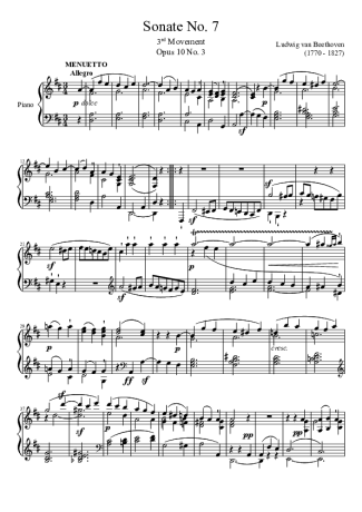 Beethoven  score for Piano