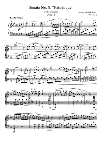 Beethoven  score for Piano