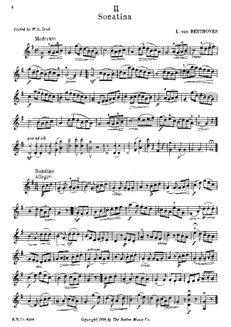 Beethoven  score for Violin