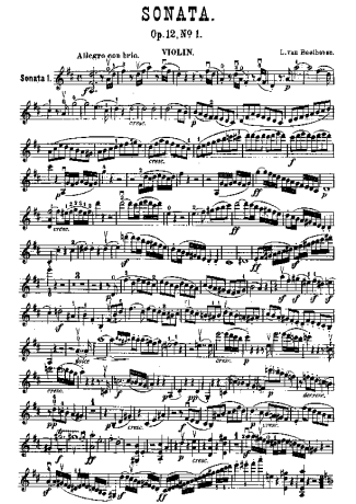 Beethoven  score for Violin