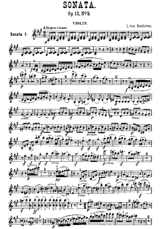 Beethoven  score for Violin