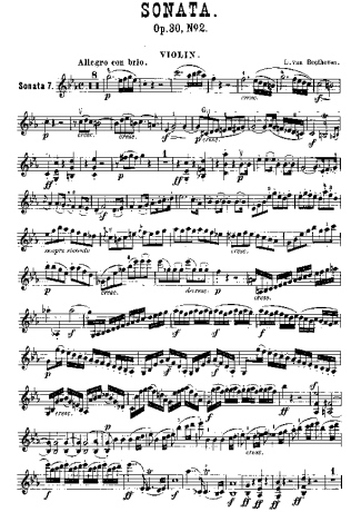 Beethoven  score for Violin