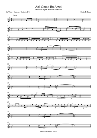 Benito di Paula  score for Clarinet (Bb)