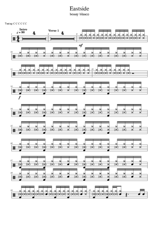 Benny Blanco Eastside score for Drums