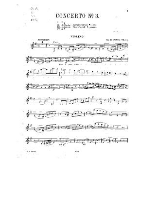 Bériot  score for Violin