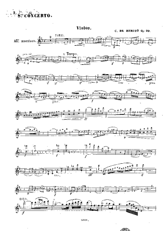 Bériot  score for Violin