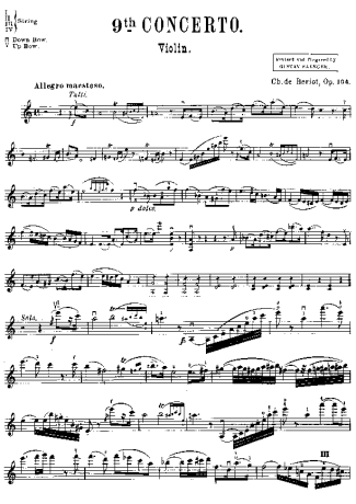 Bériot  score for Violin