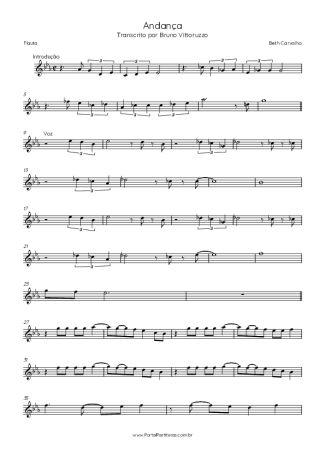 Beth Carvalho Andança score for Flute