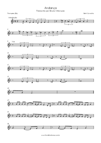 Beth Carvalho Andança score for Trumpet