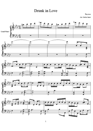 Beyoncé  score for Piano