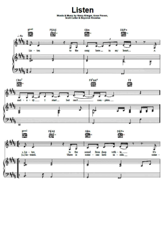 Beyoncé  score for Piano