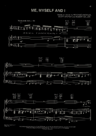 Beyoncé  score for Piano