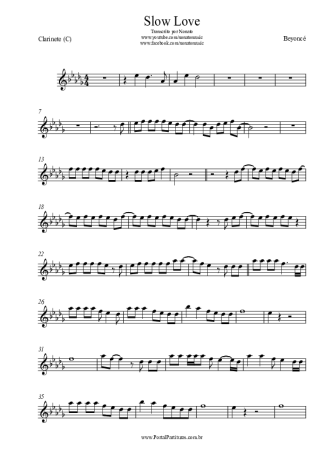 Beyoncé  score for Clarinet (C)