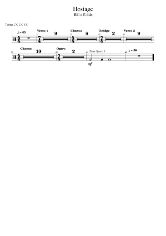 Billie Eilish  score for Drums