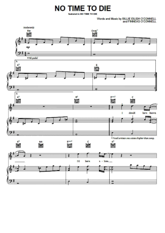 Billie Eilish  score for Piano