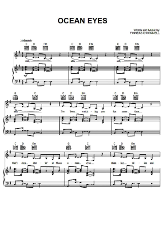 Billie Eilish  score for Piano