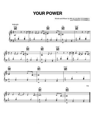 Billie Eilish  score for Piano