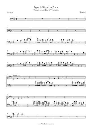 Billy Idol  score for Trombone