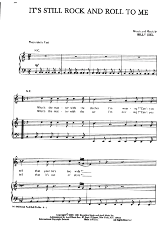 Billy Joel  score for Piano